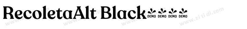 RecoletaAlt Black字体转换